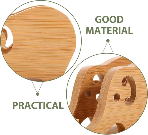 Vista 2 de UKCOCO Soporte de almohada de bambú de madera para teléfono Soporte de teléfono de elefante Soporte de teléfono Base de soporte de teléfono de bambú