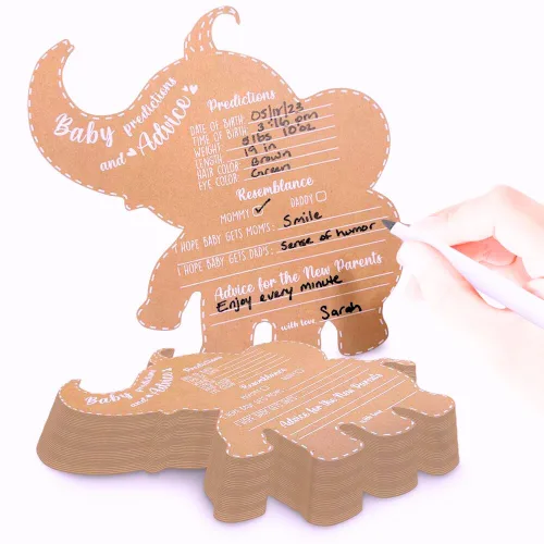 Vista 10 de Decoraciones de mariposa para baby shower, tarjetas de consejos para baby shower para padres futuros, juegos de baby shower para niñas, juego de 50