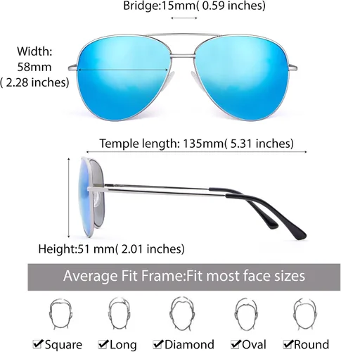 Vista 4 de EYEGUARD Paquete de 2 lentes de sol bifocales de lectura para mujeres y hombres, protección UV400, lectores de sol clásicos de aviador 1.0