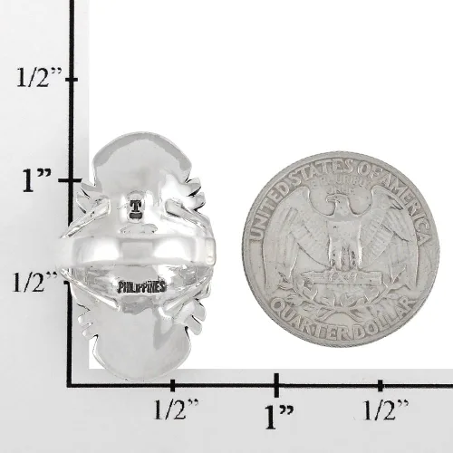 Vista 4 de Anillo de plata de ley 925 con turquesa auténtica (color seleccionado), Metal, Turquesa