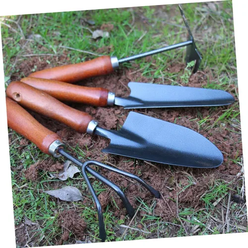 Vista 6 de VICASKY 1set Mini Iron Garden Tools Set Thicken Stoving Varnish Shovels for Planting Weeding Cultivating Durable and Lightweight Gardening Tools for