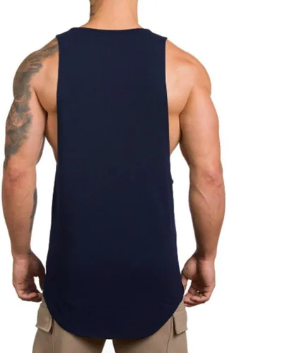 Vista 3 de Camiseta sin mangas de entrenamiento muscular para hombre, culturismo, fitness, T01