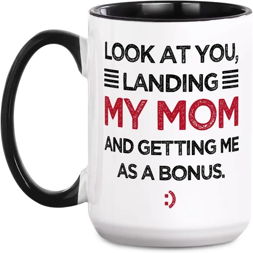 Vista 10 de Taza de café Bonus Dad de Fatbaby, divertidas tazas de café para regalo para padrastro de hija, hijo, hijastra, regalos para el Día del Padre