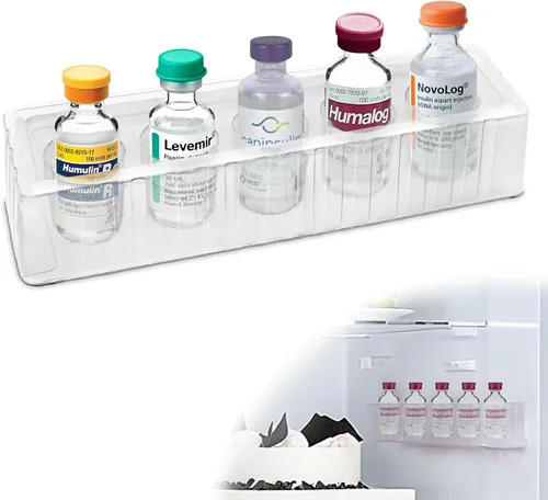 Vista 9 de LengKe Estuche de péptido de 18 ranuras para refrigerador, enfriador de insulina TravelCase para diabéticos estándar de 0.3 fl oz U-100 Viales, 0.3