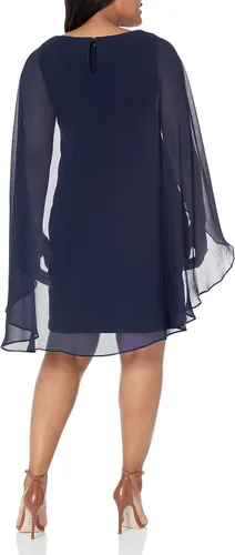 Vista 4 de DKNY Vestido de capa de crepé para mujer