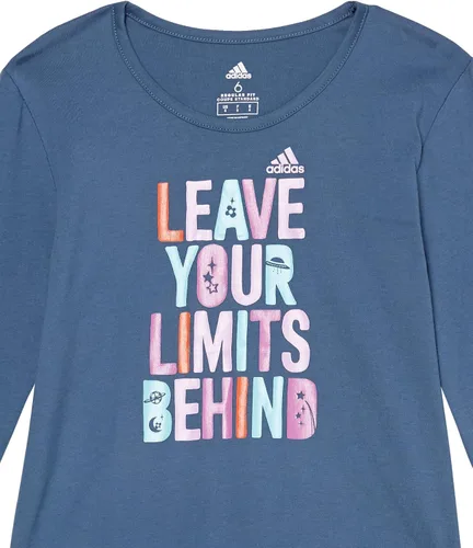 Vista 2 de adidas Camiseta de manga larga de algodón con cuello redondo para niña