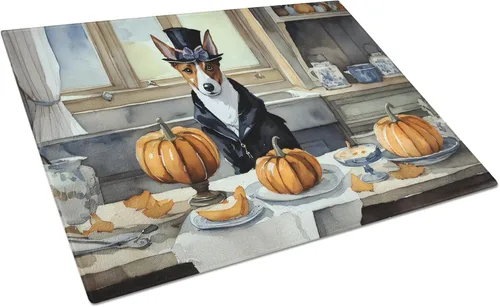 Vista 63 de Caroline's Treasures DAC1720LCB Affenpinscher - Tabla de cortar de vidrio con calabazas para cocina de otoño, grande, decorativa, de vidrio