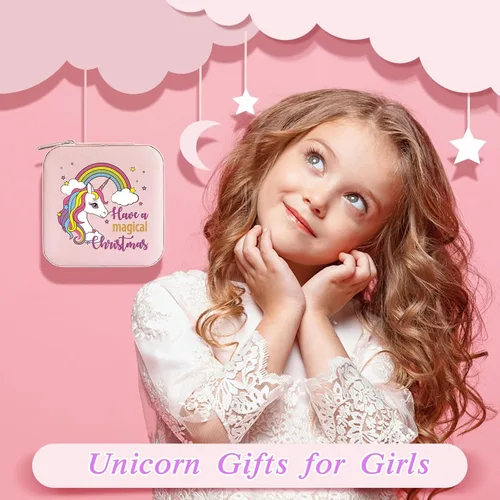 Vista 3 de Parima Regalos para hija de mamá papá, caja de joyería de unicornio Regalos de unicornio para niñas Regalos para niñas adolescentes Regalos