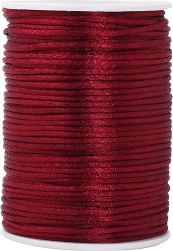 Vista 139 de Mandala Crafts Cordón de satén de cola de rattail de 0.02 in para nudos chinos de macramé
