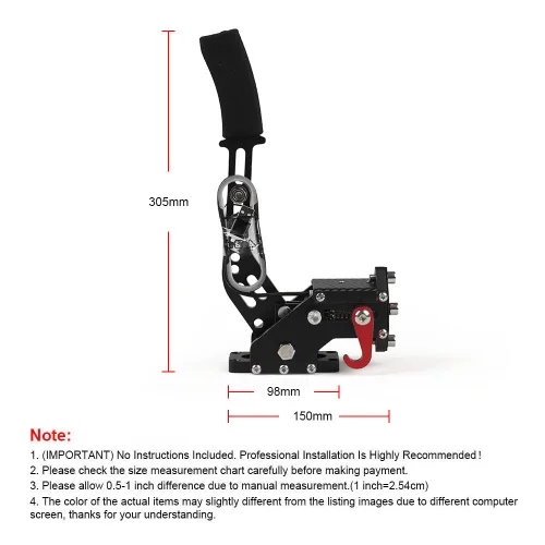 Vista 2 de 14Bit PC USB Handbrake SIM for Racing Games G27G29 T500 FANATECOSW DIRT RALLY (Black)