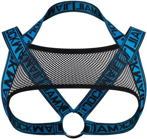 Vista 4 de JOCKMAIL Arnés de fitness para hombre con correa de hombro para hombre, ropa interior elástica cómoda y suspensorio 905+299azul