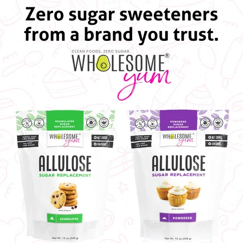 Vista 5 de Wholesome Yum Edulcorante de alulosa – Sustituto natural del azúcar granulado – Keto, sin OMG, cero carbohidratos, cero calorías, sin azúcar, sin