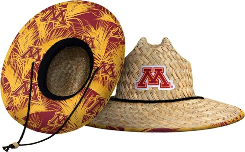 Vista 122 de FOCO - Sombrero de paja con logotipo de equipo universitario de NCAA y estampado floral para hombre