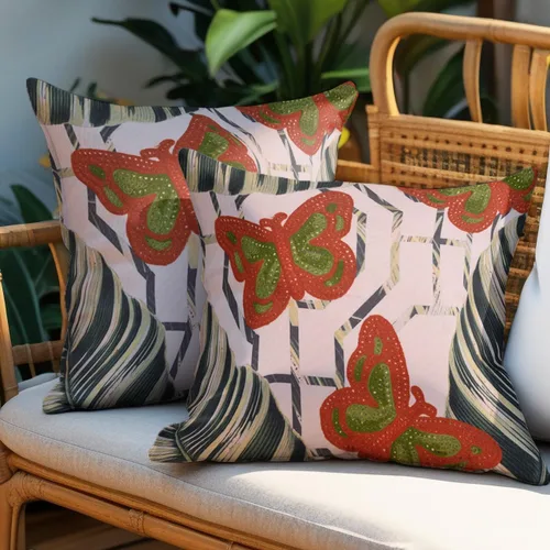 Vista 29 de Decozen Fundas de almohada decorativas con estampado de pájaros con diseño floral para decoración del hogar, sala de estar y dormitorio, funda