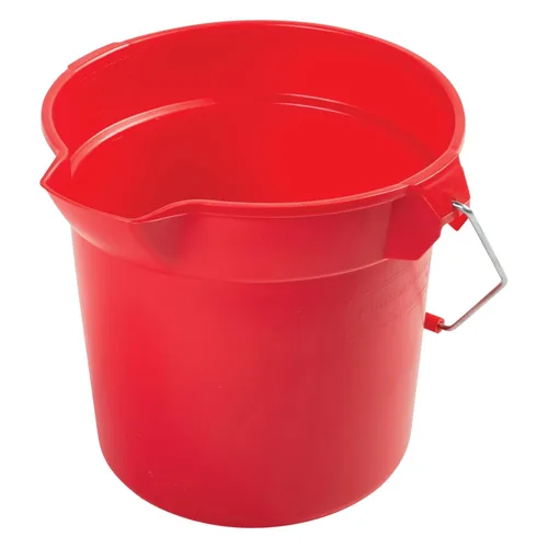 Vista 5 de Rubbermaid Commercial Brute cubeta redondo, 14 cuartos de galón, Rojo, fg261400red