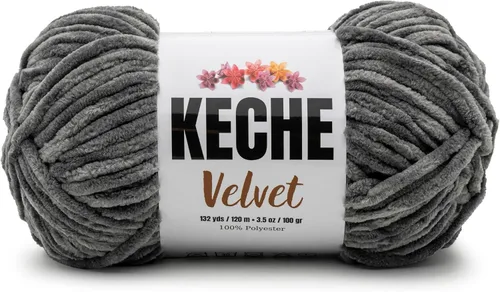 Vista 67 de Keche Hilo para ganchillo, hilo de terciopelo, chenilla suave, manta de bebé voluminosa amigurumi Yarn 3.53 oz (132 yardas) - Arona