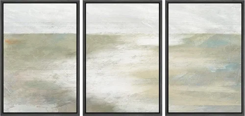 Vista 144 de wall26 Lienzo enmarcado para pared, juego de arte de acuarela pastel, paisaje rural, ilustraciones con formas abstractas, arte moderno, decorativo