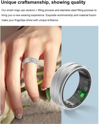 Vista 8 de Rastreador de actividad física inteligente para hombres y mujeres, monitor de frecuencia cardíaca y oxígeno en sangre y monitoreo del sueño, control