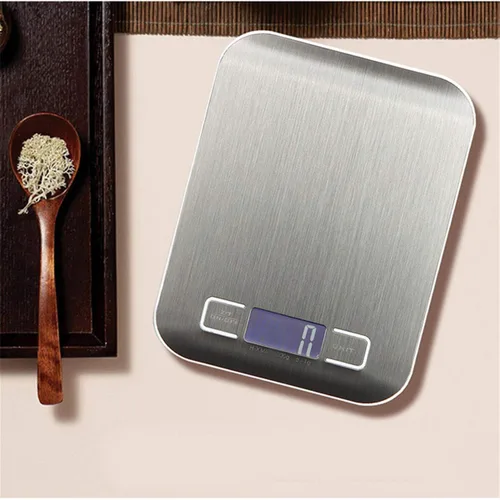 Vista 5 de TXY 0.04 oz/22.0 lbs báscula de cocina doméstica báscula electrónica de alimentos básculas dietéticas herramienta de medición Slim LCD Digital