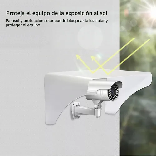 Vista 7 de Parasol universal resistente para cámara Carcasa exterior para todo tipo de clima para cámaras domo y bala Compatible con Ring, Arlo, Nest