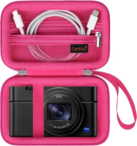 Vista 13 de Canboc Funda de transporte para cámara digital compacta Sony RX100 VII/ RX100 VI/ RX100 V/ RX100 IV/ RX100 III, bolsa para cámara de vlogging tipo