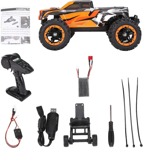 Vista 9 de GoolRC 16889A Pro RC Cars, coche de control remoto a escala 1:16, 4WD 45KM/H de alta velocidad sin escobillas motor RC camión, 2.4GHz todo terreno
