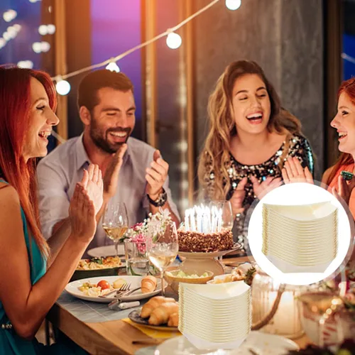 Vista 3 de WATHFKCU Plato desechable de bambú de 3.5 pulgadas para sushi, plato de aperitivo de bambú, bandeja para servir sushi, bote de hojas de madera
