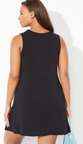 Vista 2 de Swimsuits For All Vestido Fiona con cuello en V para mujer, talla grande