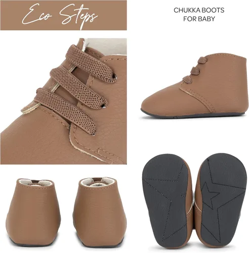 Vista 2 de JuJuBe Eco Steps - Chukka Boots for Babies & Infants - Machine Washable Vegan Leather Baby Shoes