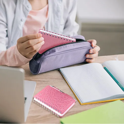 Vista 5 de Zonon 2 piezas mini libro de contraseñas con pestañas alfabéticas, libro guardador de contraseñas Metal, organizador portátil, elegante cuaderno