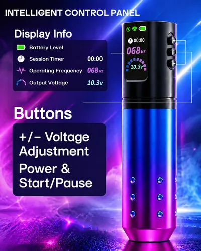 Vista 3 de POSEIDON Kit de pistola de tatuaje, bolígrafo de tatuaje inalámbrico Varios