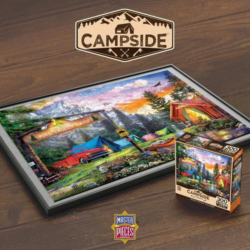 Vista 6 de MasterPieces Rompecabezas EZ Grip de 300 piezas - Pine Valley Camp - 18 x 24 pulgadas