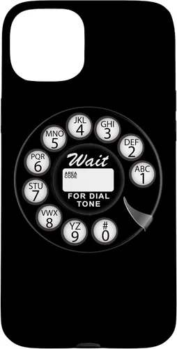 Vista 9 de Divertida caja del teléfono del dial rotatorio analógico retro retro negro lindo negro para el iPhone 17