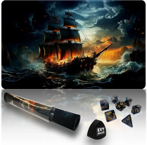 Vista 14 de Tapete MTG TCG -Incluye tubo de almacenamiento y 7 dados-¡Experimenta calidad de primer nivel y alfombrilla impermeable y antideslizante con bloqueo