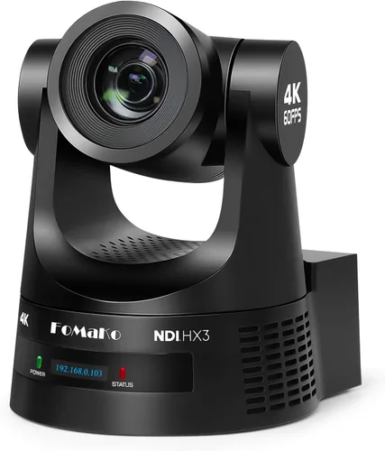 Vista 9 de FoMaKo Cámara PTZ HDMI, Seguimiento Automático AI Gen 3, Zoom Óptico 20x, Colores Fieles a la Vida, PoE, Cámara PTZ HDMI para Servicios de Iglesia