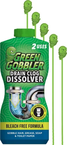 Vista 10 de Green Gobbler Disolvedor de obstrucciones de drenaje Potente abridor de drenaje líquido y removedor de obstrucciones de inodoro Seguro