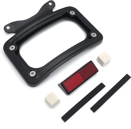 Vista 6 de MT389-BK Soporte Negro Curvado Inclinado para Placa de Matrícula Compatible con '10-posterior FLHX, FLHXS, FLHXSE, FLTRX, FLTRXS y '10-'12 FLHXSE