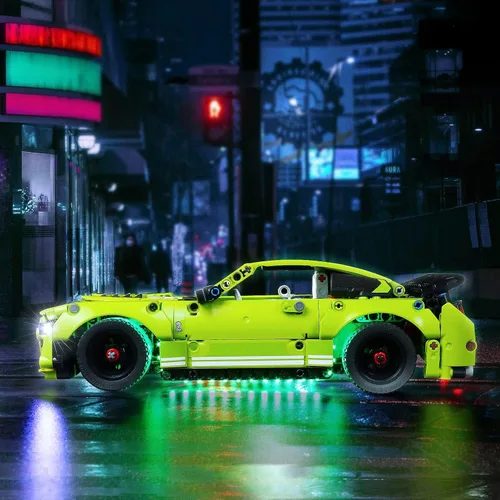 Vista 2 de VONADO Kit de luces LED compatible con Lego Technic Ford Mustang Shelby GT500 42138, iluminación de bricolaje para Mustang 42138