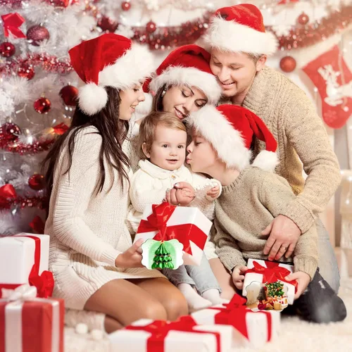 Vista 6 de Adornos de Navidad personalizados para la familia 2025, adornos de foto personalizados para decoraciones de árbol de Navidad, para baby shower