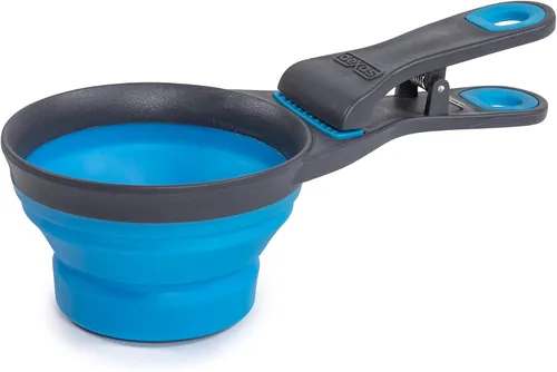 Vista 11 de Dexas Popware - Klip Scoop plegable para mascotas, diseño 3 en 1, conveniente taza medidora, recogedor de alimentos y clip para bolsa, cuchara