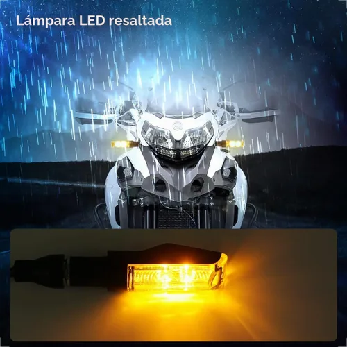 Vista 4 de evermotor - Indicadores intermitentes LED traseros y delanteros de 12 V para motocicleta