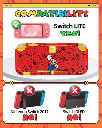 Vista 2 de Xinocy Funda para Nintendo Switch Lite y funda para tarjetas de juego con soporte para 24