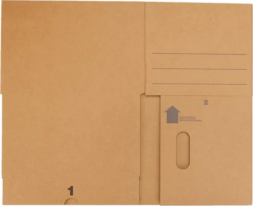 Vista 5 de Amazon Basics Cajas de mudanza con asas y tapas, 15x10x12 pulgadas, Marrón, Paquete de 20
