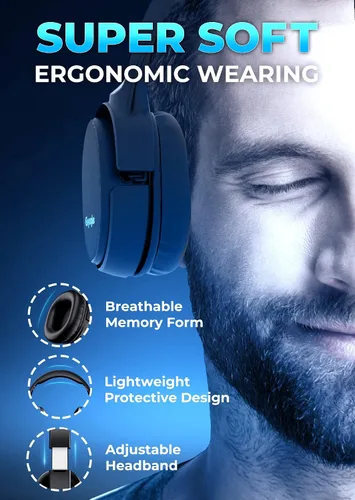 Vista 6 de Gvyugke Auriculares inalámbricos para juegos para PS5PS4PCNintendo SwitchMac, 2.4 GHz, auriculares Bluetooth 5.2 para juegos con micrófono