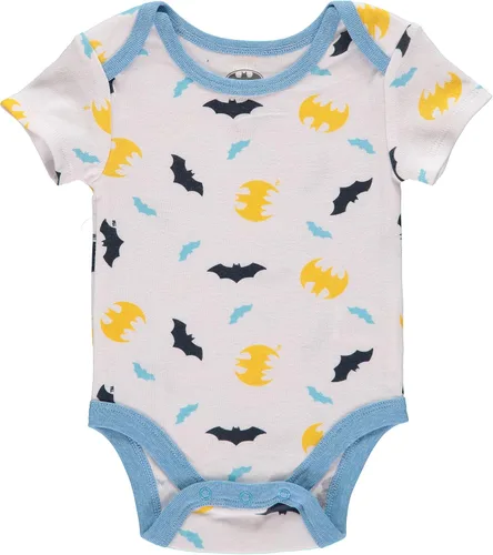 Vista 3 de DC Comics Baby Boys Short-Sleeve Bodysuit Three Pack - Batman Baby Boy Clothes