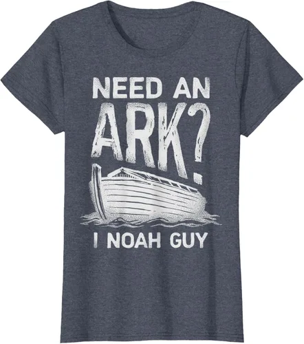 Vista 48 de Need an Ark I Noah Guy Funny Christian Men Women Pun Humour T-Shirt Negro