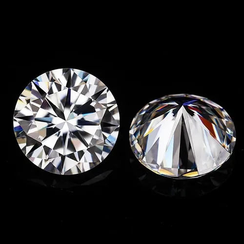 Vista 3 de Real D incoloro moissanita suelta piedra VVS1 con informe GRA para la fabricación de joyas