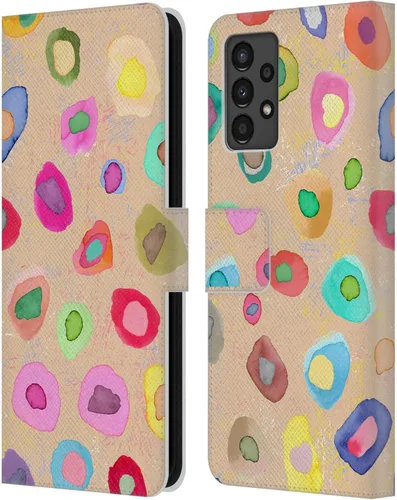 Vista 202 de Head Case Designs Officially Licensed Ninola Ditsy Flowers Yellow Nature Bold Leather Wallet Case Compatible with Samsung Galaxy A07 4G
