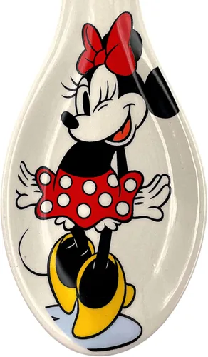 Vista 3 de Jerry Leigh Winking - Soporte de cuchara de cerámica de Minnie Mouse, accesorios coleccionables de decoración de cocina con temática de Disney
