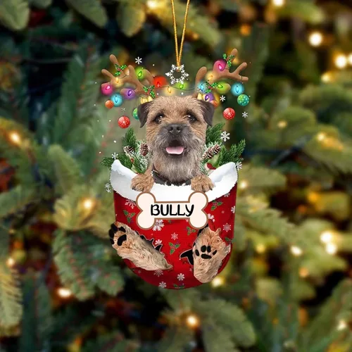 Vista 97 de IZI POD Affenpinscher Adorno de Navidad personalizado para perro, adorno de bolsillo de nieve para perro para árbol de Navidad, adorno acrílico